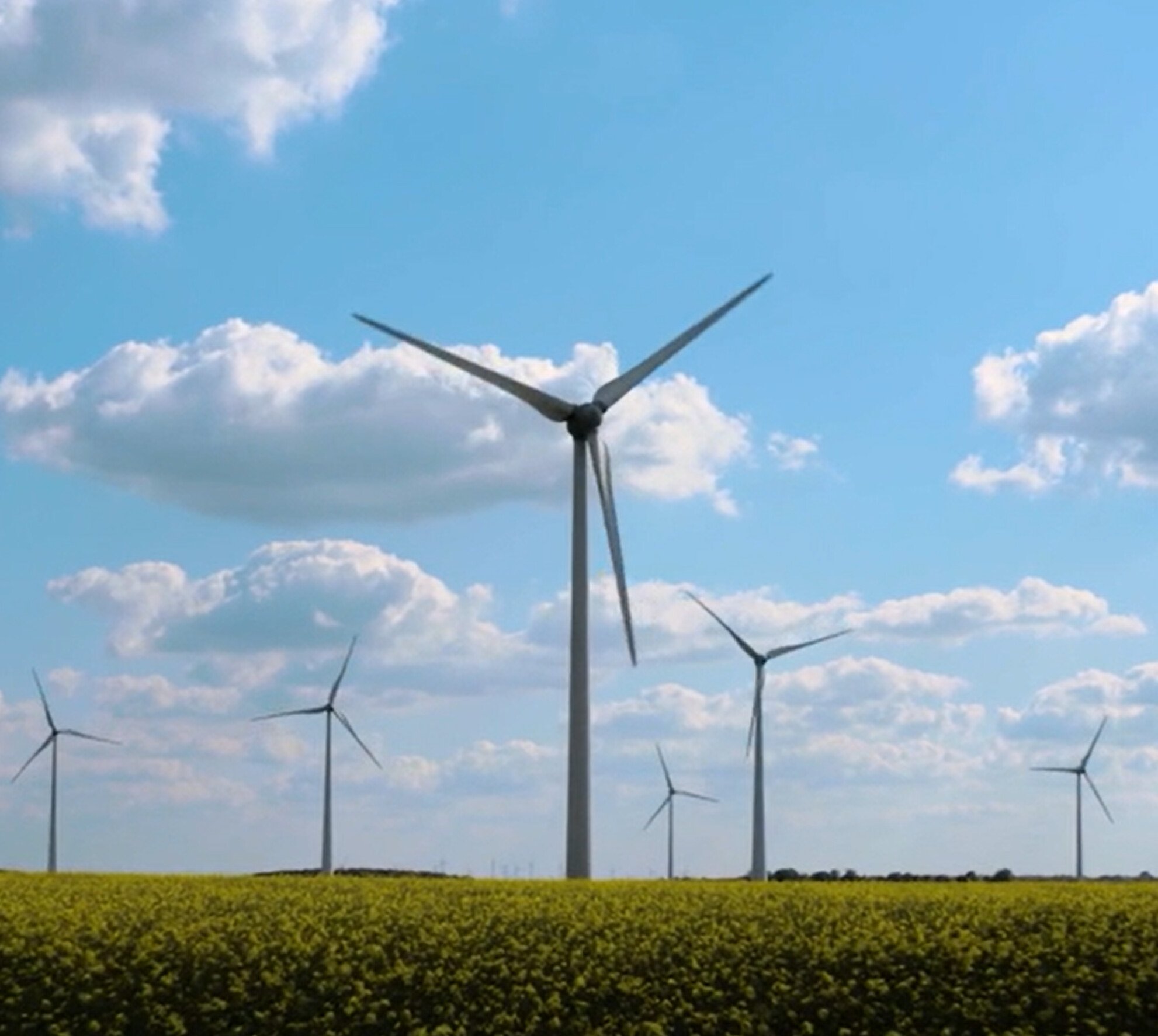 Picture of wind turbine from the EU clean industrial deal video