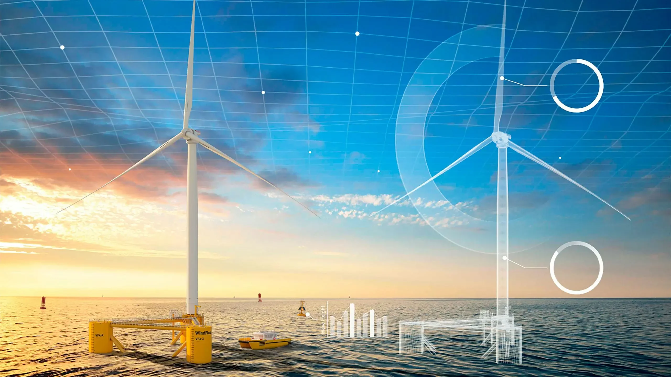 image of digital twins visualisation The use of digital twins allows for the creation of detailed virtual models of energy assets.